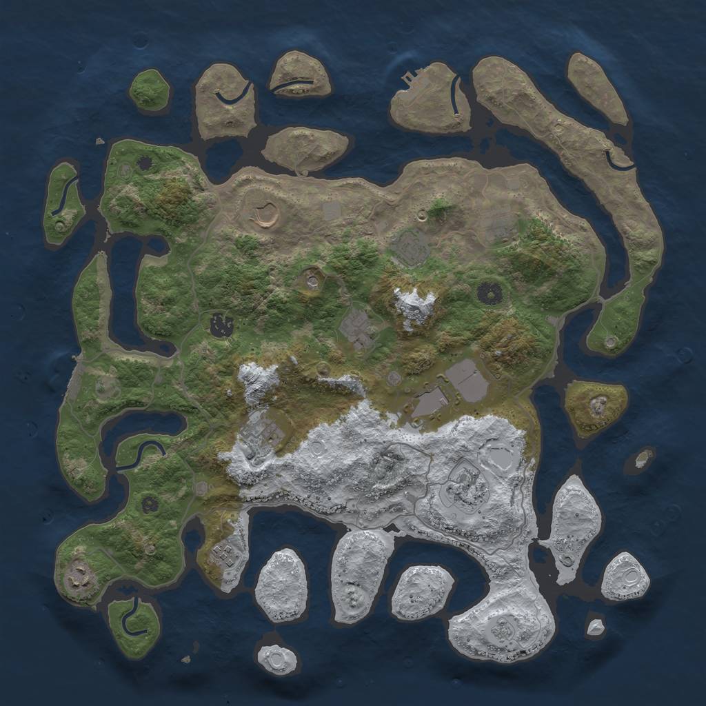 Rust Map: Procedural Map, Size: 4250, Seed: 4368396, 19 Monuments