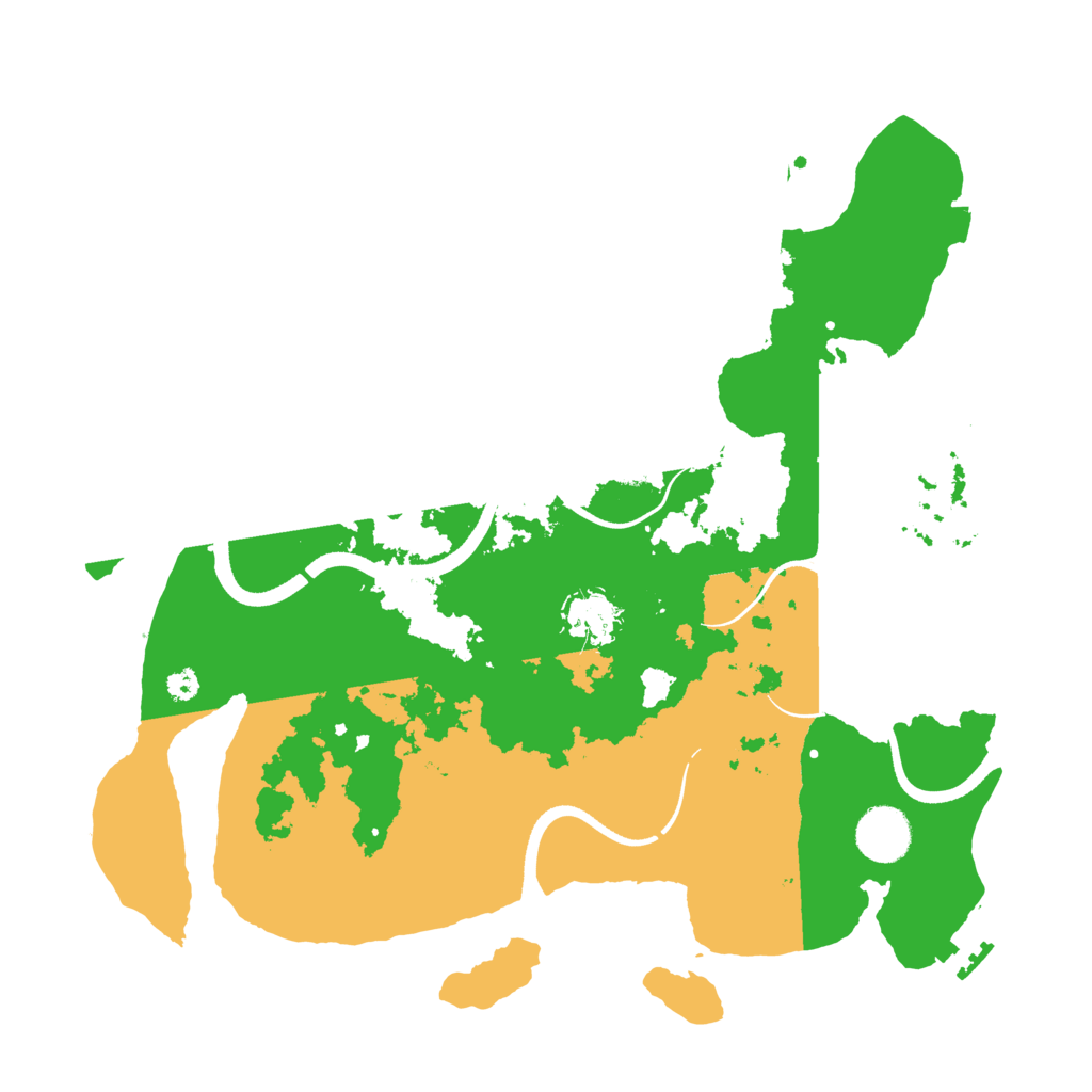 Biome Rust Map: Procedural Map, Size: 3500, Seed: 3757304