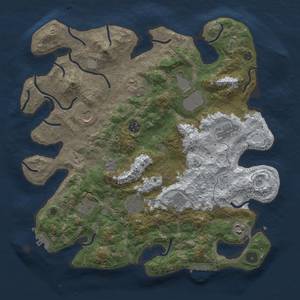 Thumbnail Rust Map: Procedural Map, Size: 3850, Seed: 2056817779, 19 Monuments