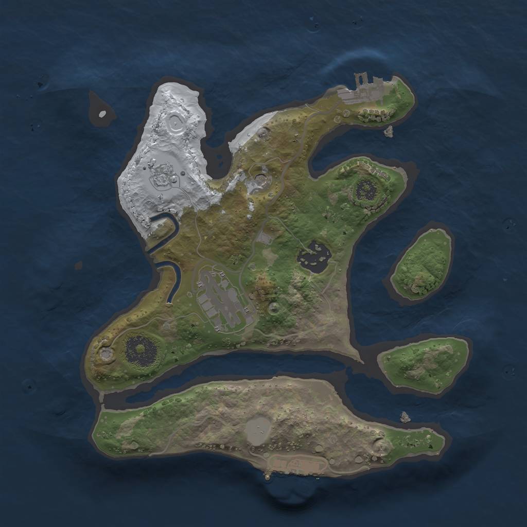 Rust Map: Procedural Map, Size: 2500, Seed: 6293756, 11 Monuments