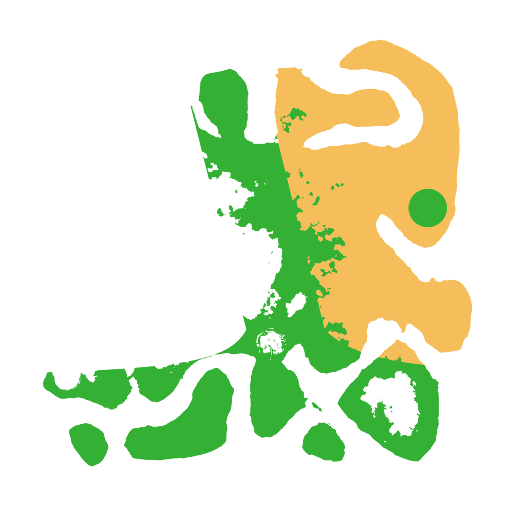 Biome Rust Map: Barren, Size: 3500, Seed: 541201