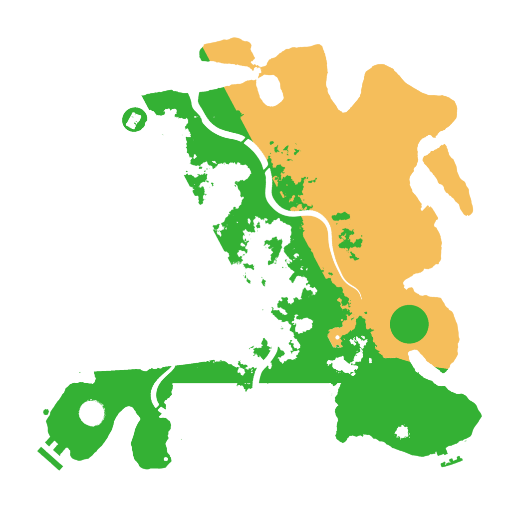 Biome Rust Map: Procedural Map, Size: 3500, Seed: 3980447