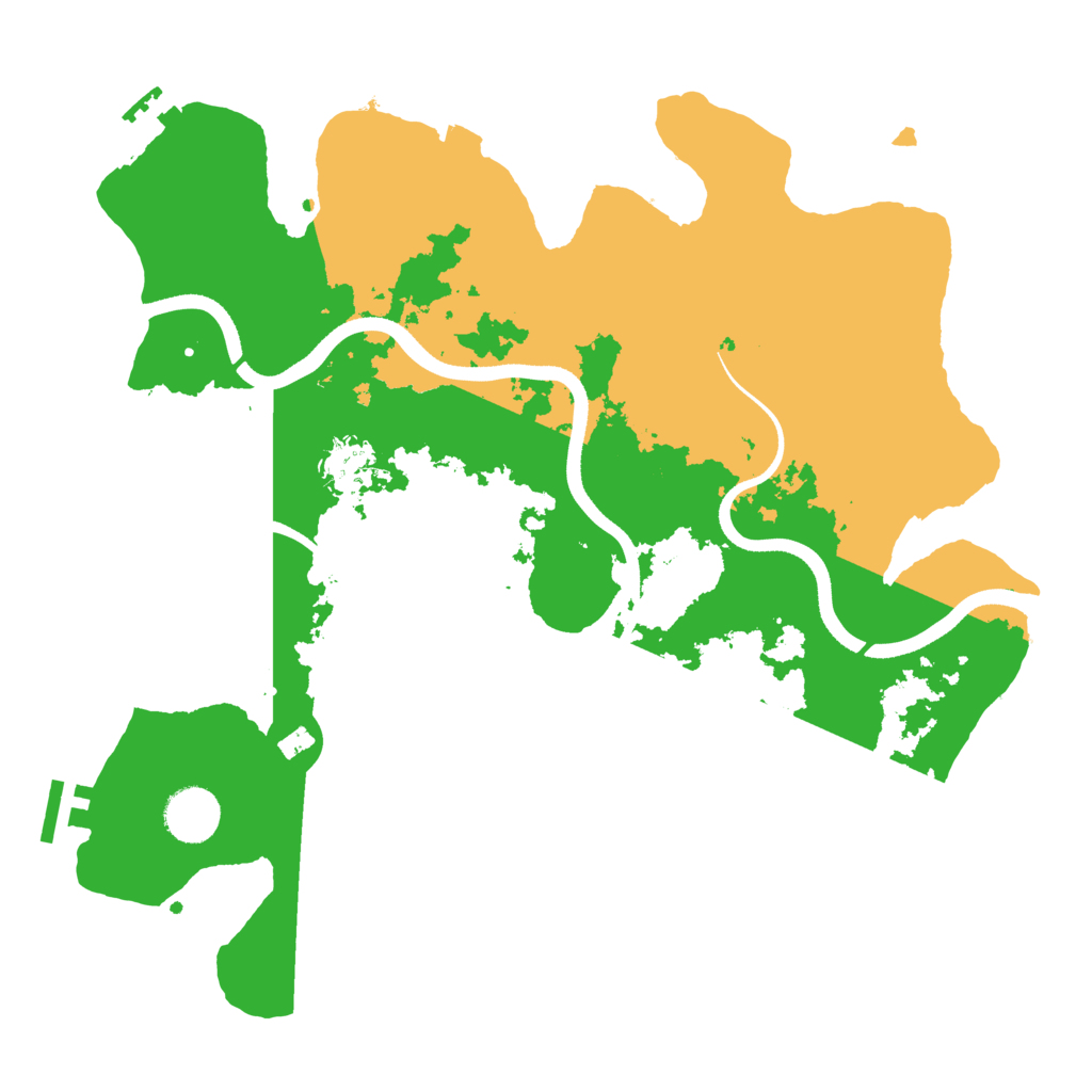 Biome Rust Map: Procedural Map, Size: 3500, Seed: 1247611