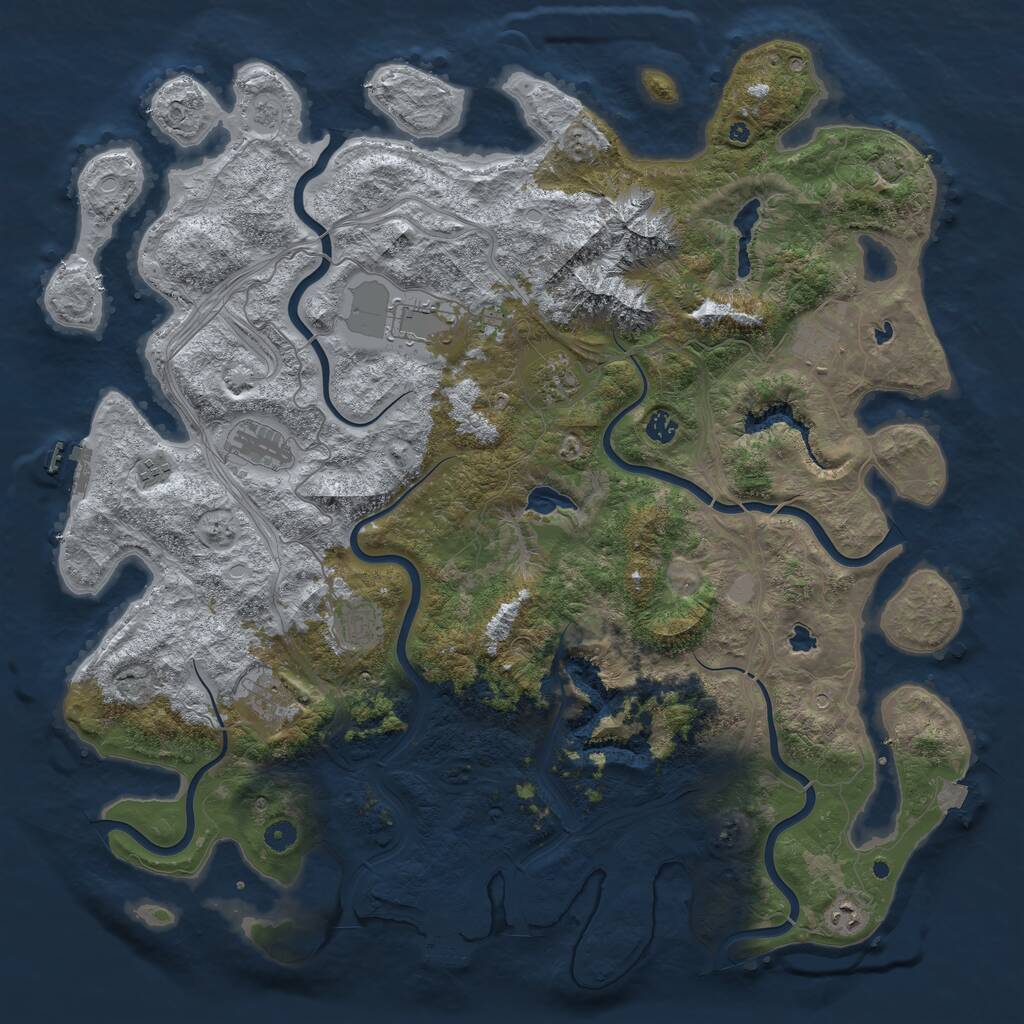 Rust Map: Procedural Map, Size: 5000, Seed: 79133, 15 Monuments