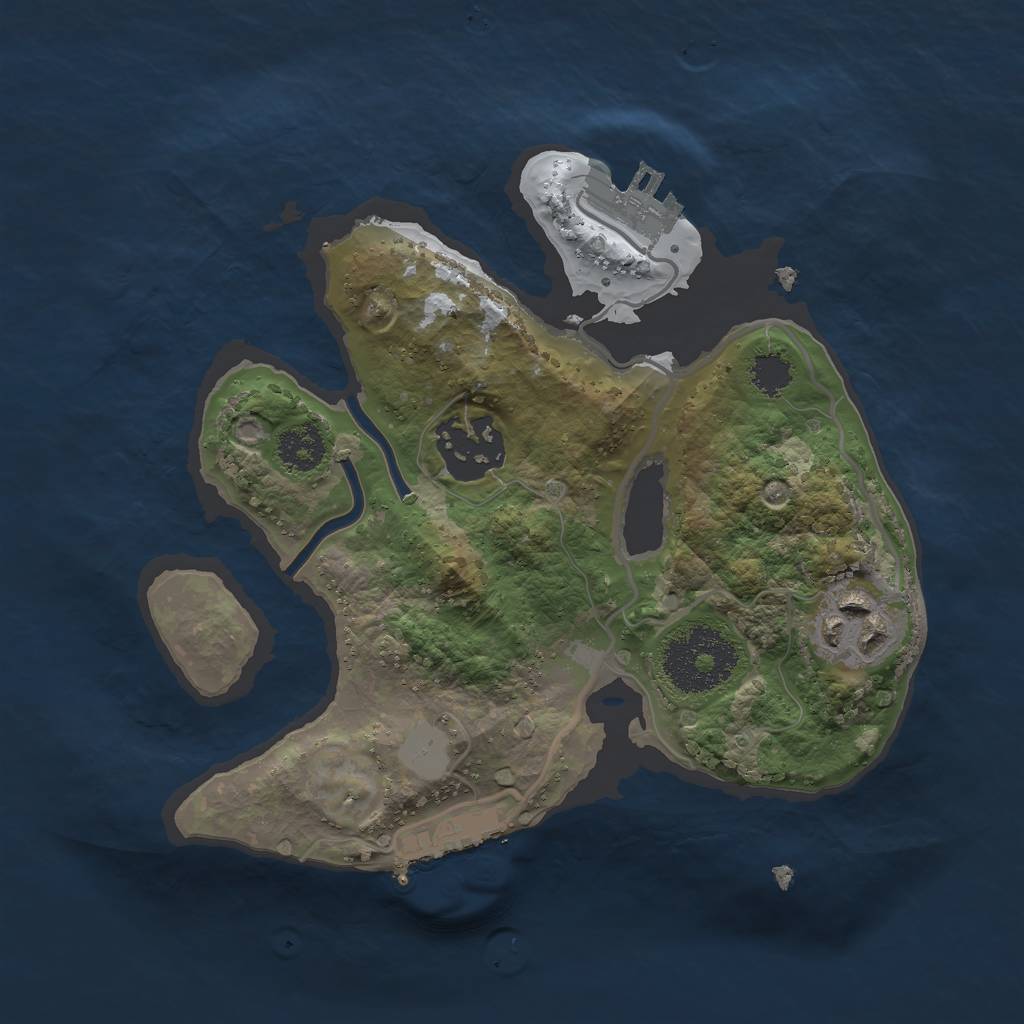 Rust Map: Procedural Map, Size: 2250, Seed: 1454319099, 9 Monuments