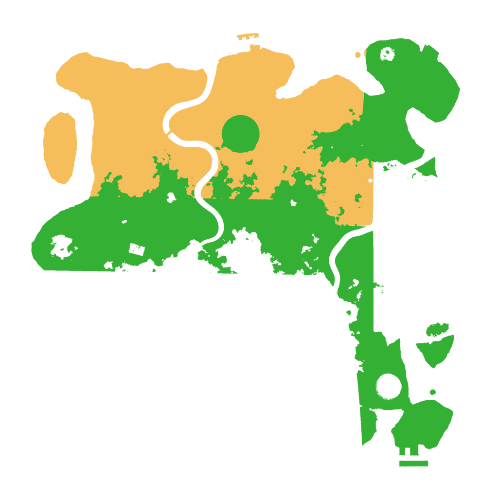 Biome Rust Map: Procedural Map, Size: 3500, Seed: 432175622