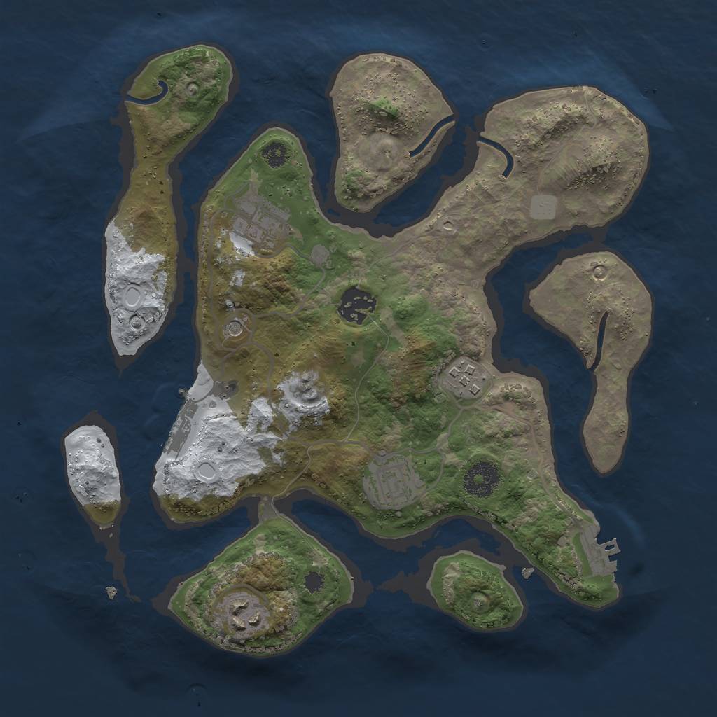 Rust Map: Procedural Map, Size: 3000, Seed: 1531, 13 Monuments