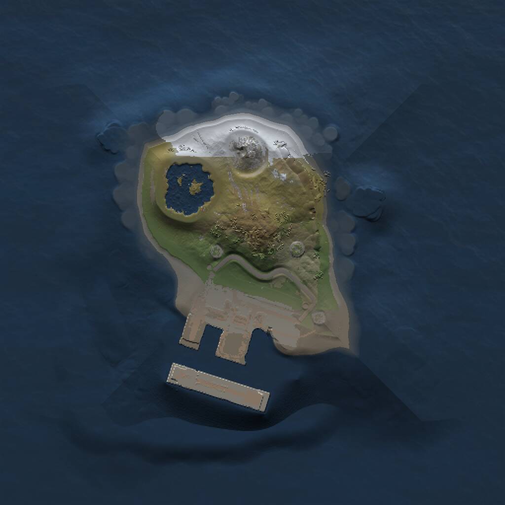 Rust Map: Procedural Map, Size: 1000, Seed: 1245427, 2 Monuments