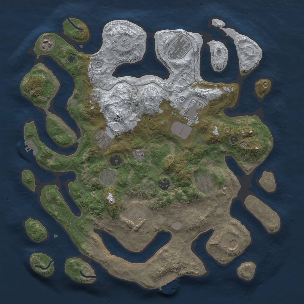 Rust Map: Procedural Map, Size: 4000, Seed: 1226566562, 19 Monuments