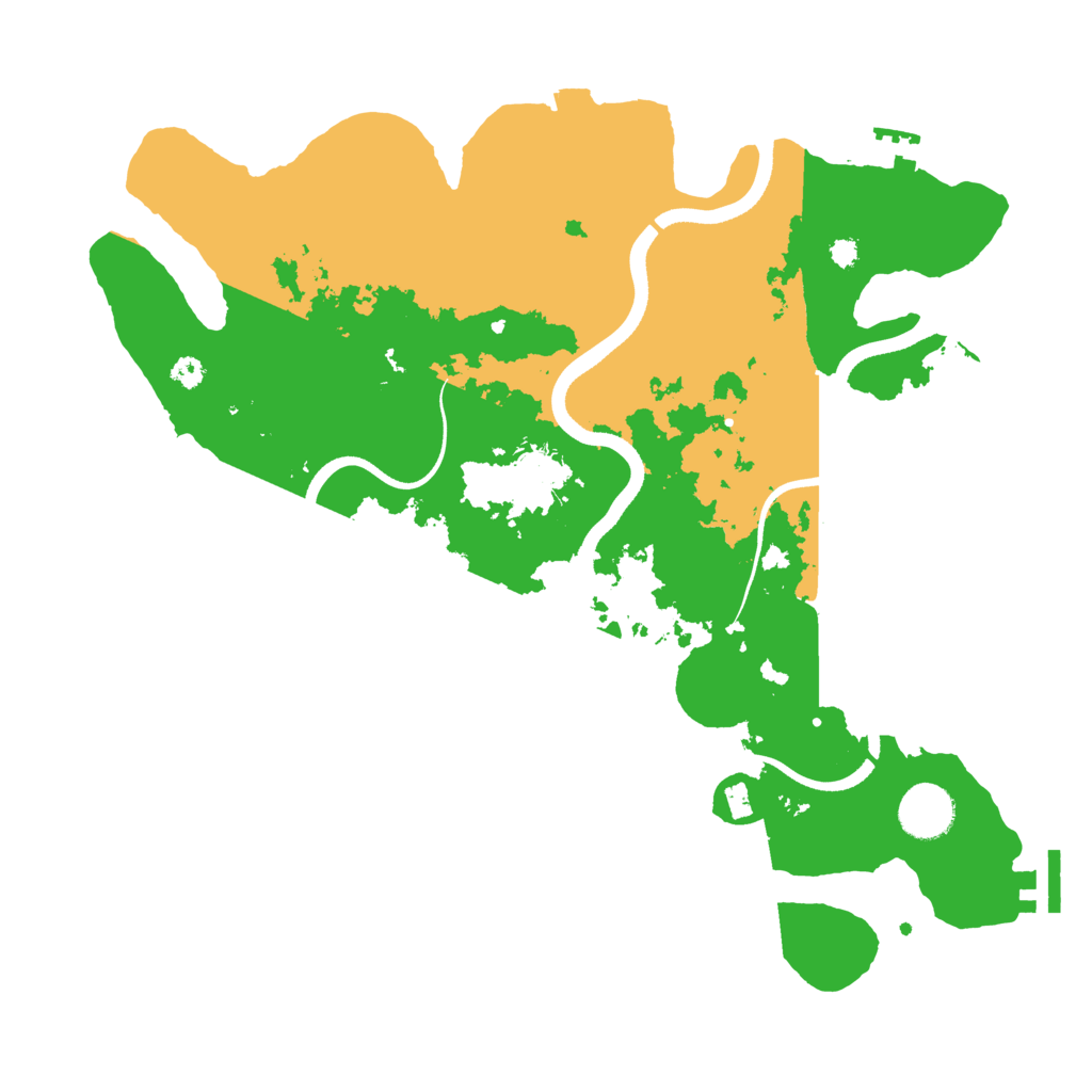 Biome Rust Map: Procedural Map, Size: 3500, Seed: 5558492