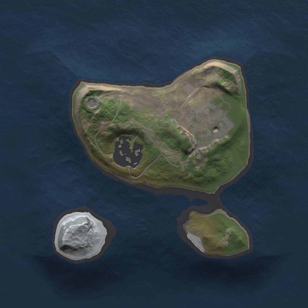 Rust Map: Barren, Size: 1500, Seed: 500, 4 Monuments