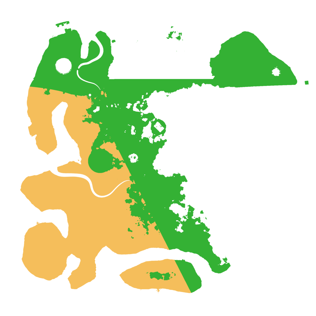 Biome Rust Map: Procedural Map, Size: 3500, Seed: 5531063