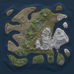 Thumbnail Rust Map: Procedural Map, Size: 3800, Seed: 25, 19 Monuments