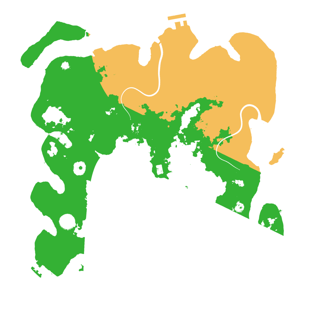 Biome Rust Map: Procedural Map, Size: 3500, Seed: 3108383
