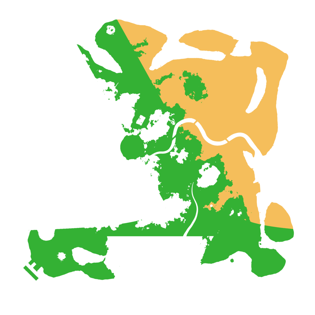 Biome Rust Map: Procedural Map, Size: 3500, Seed: 583466