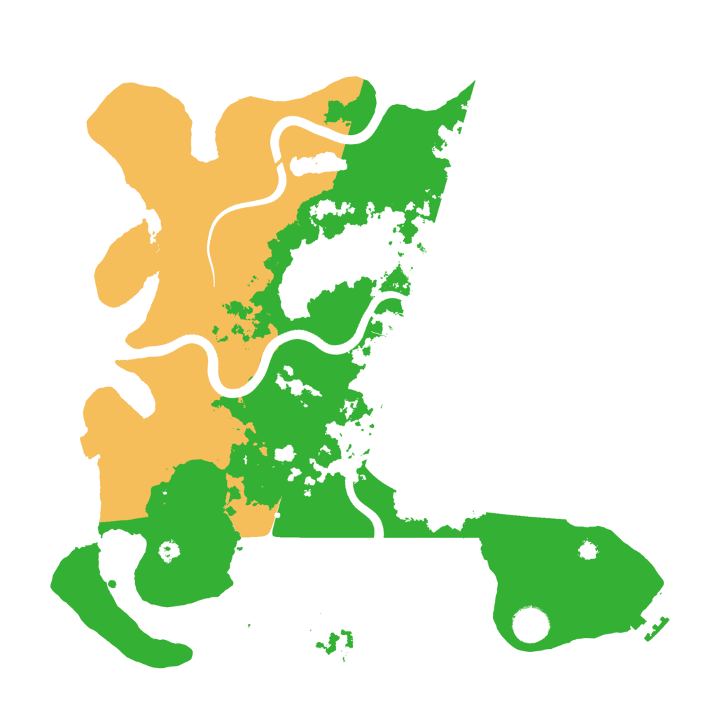 Biome Rust Map: Procedural Map, Size: 3500, Seed: 6166994
