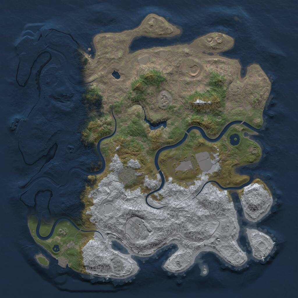 Rust Map: Procedural Map, Size: 4000, Seed: 6348711, 11 Monuments