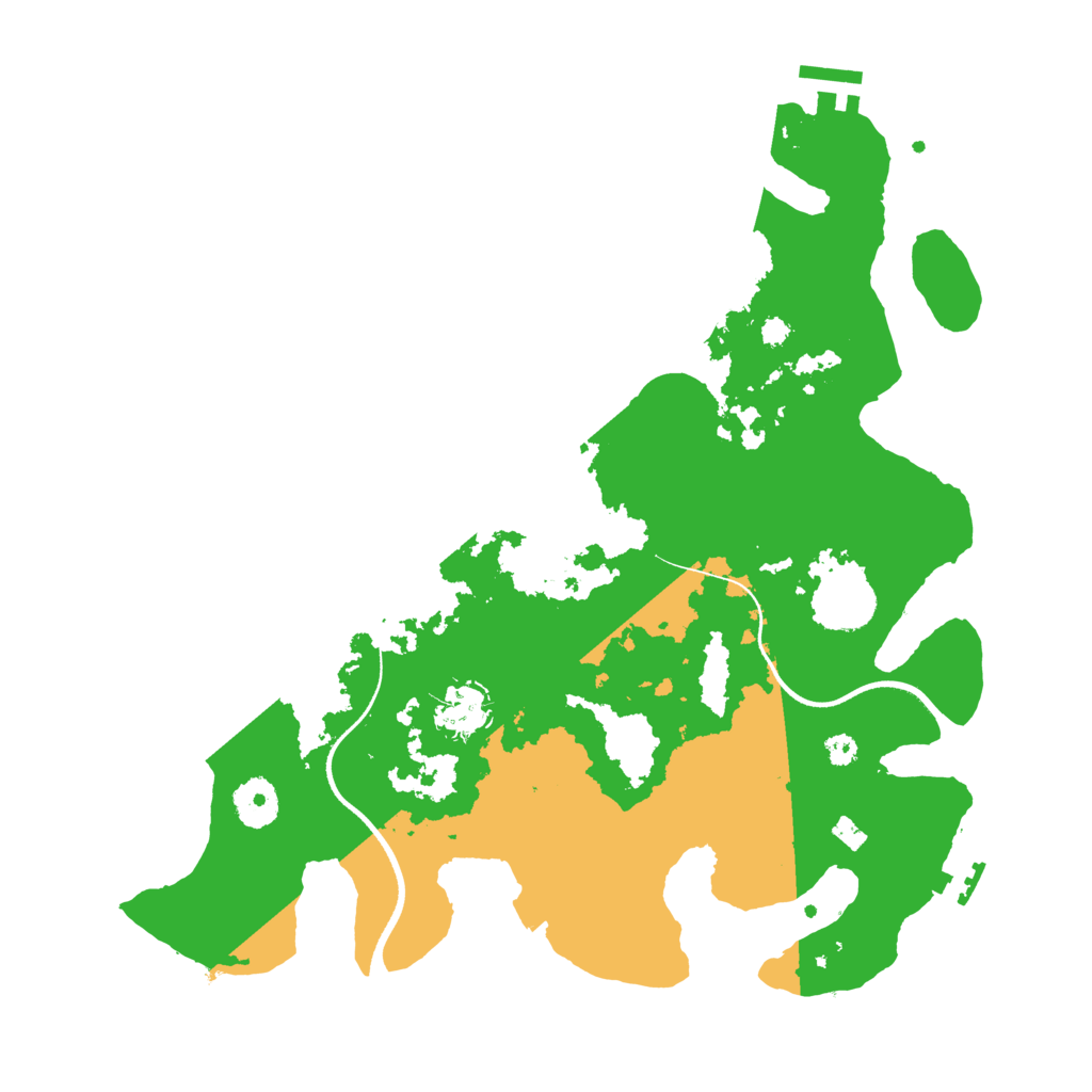 Biome Rust Map: Procedural Map, Size: 3500, Seed: 451895