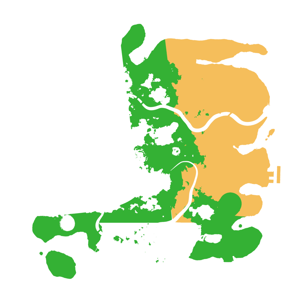 Biome Rust Map: Procedural Map, Size: 3500, Seed: 4943791