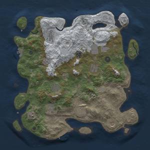 Thumbnail Rust Map: Procedural Map, Size: 3900, Seed: 5, 19 Monuments