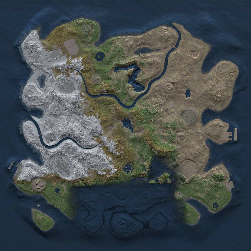 Rust Map: Procedural Map, Size: 4000, Seed: 4557361, 15 Monuments