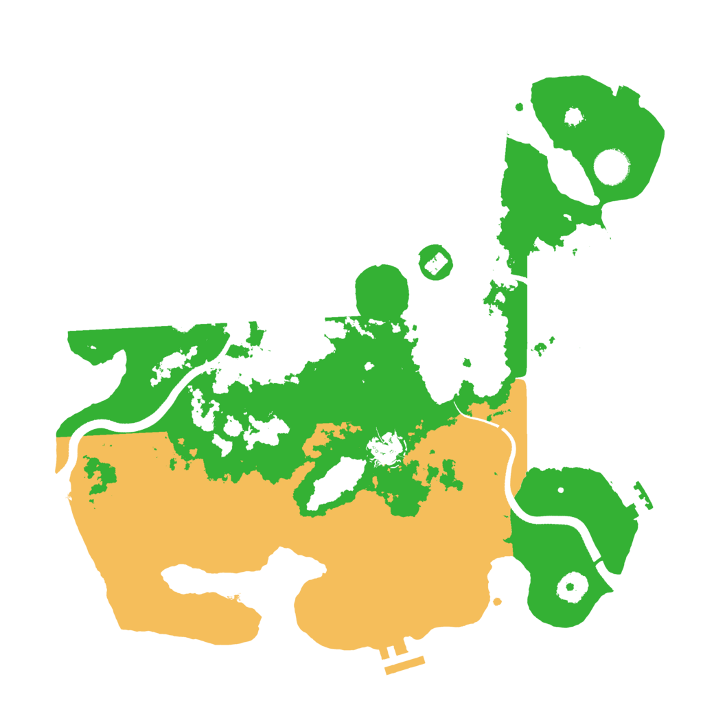 Biome Rust Map: Procedural Map, Size: 3500, Seed: 1246124