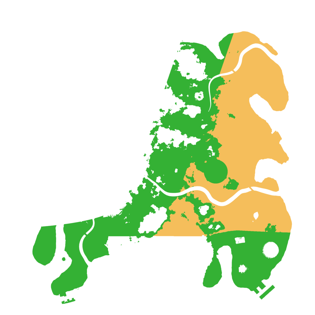 Biome Rust Map: Procedural Map, Size: 3500, Seed: 141562