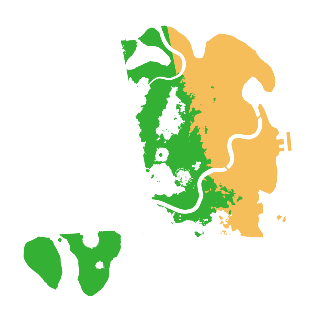 Biome Rust Map: Procedural Map, Size: 3500, Seed: 2080523