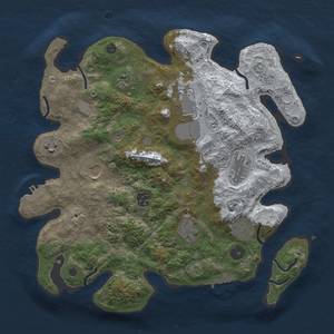 Thumbnail Rust Map: Procedural Map, Size: 3500, Seed: 1810567346, 17 Monuments