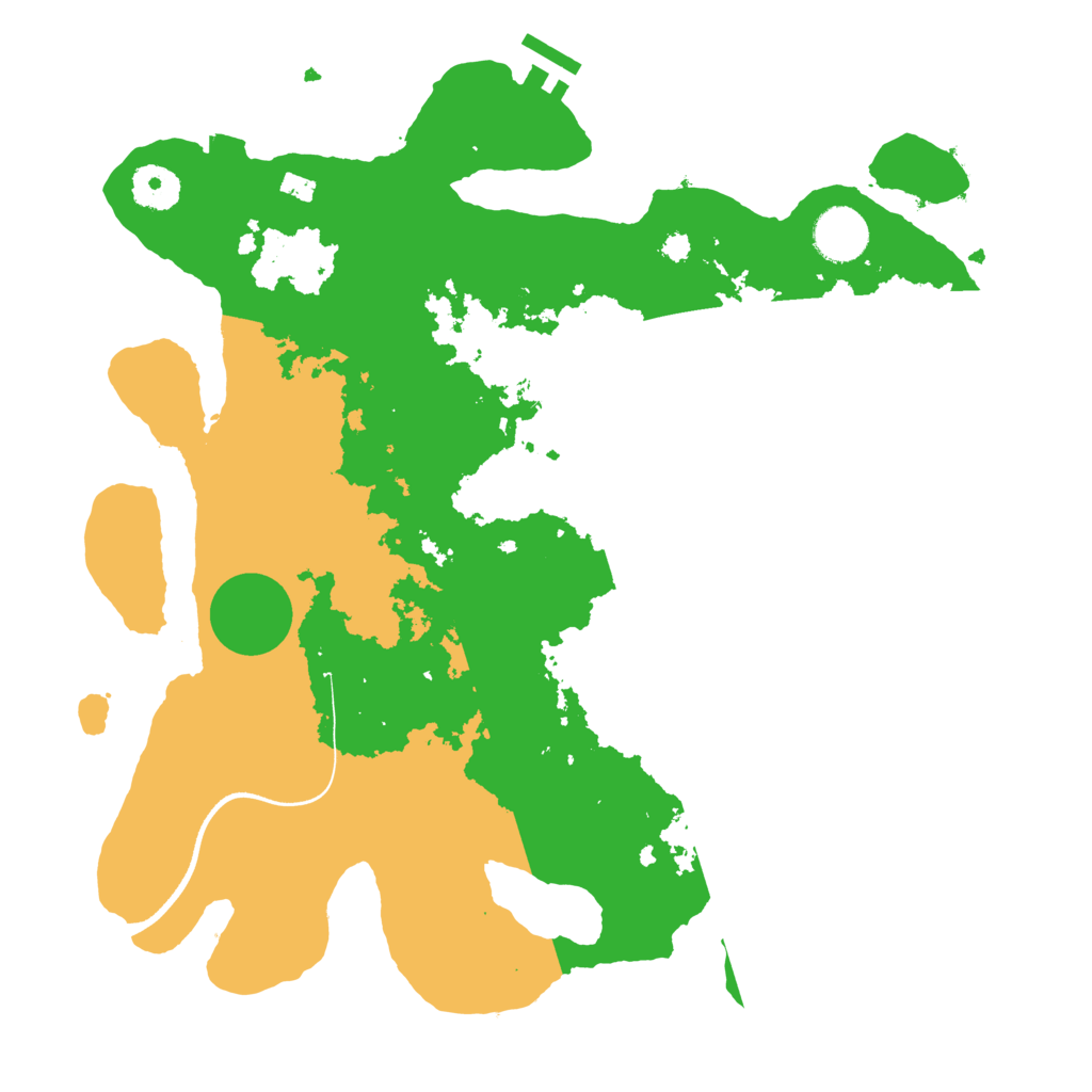 Biome Rust Map: Procedural Map, Size: 3500, Seed: 4577079