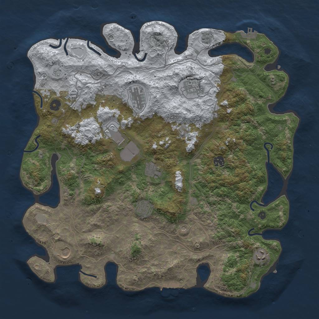 Rust Map: Procedural Map, Size: 4250, Seed: 18767, 18 Monuments