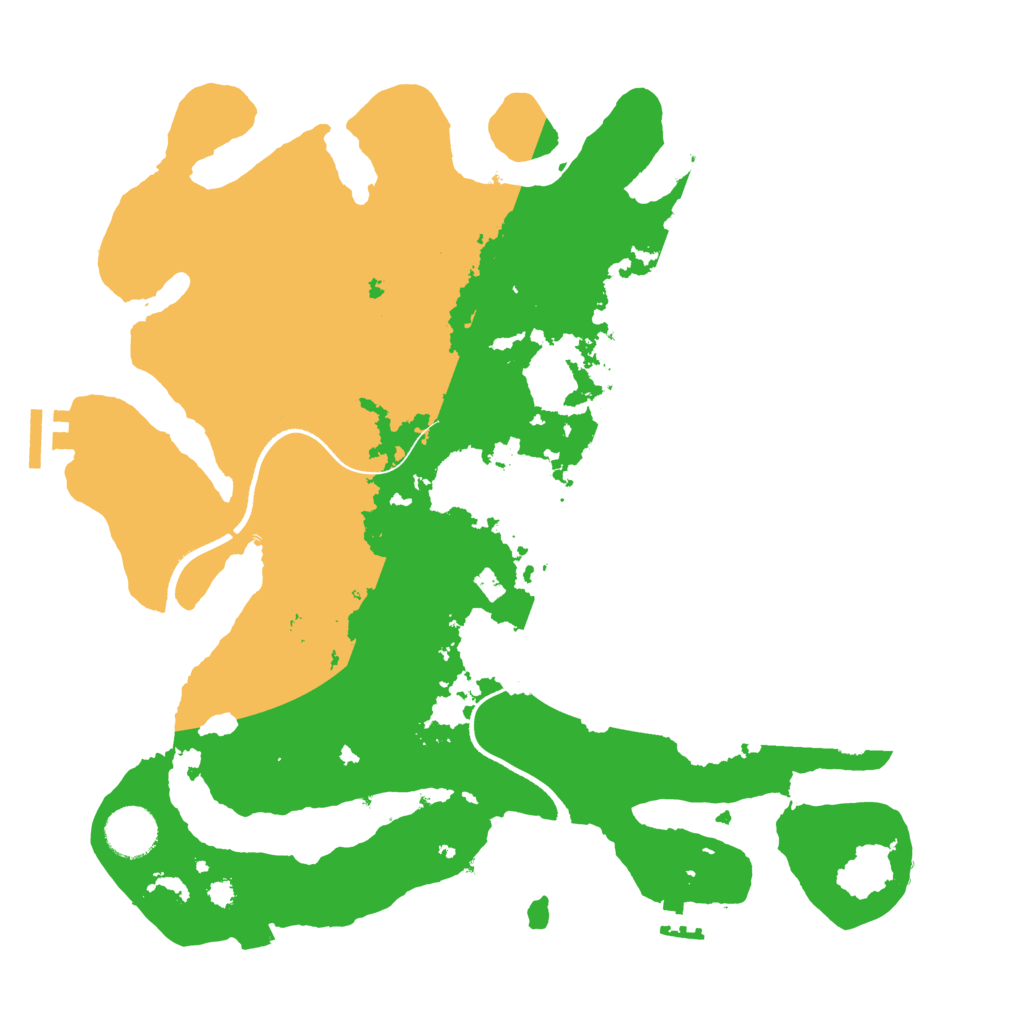 Biome Rust Map: Procedural Map, Size: 3500, Seed: 266638