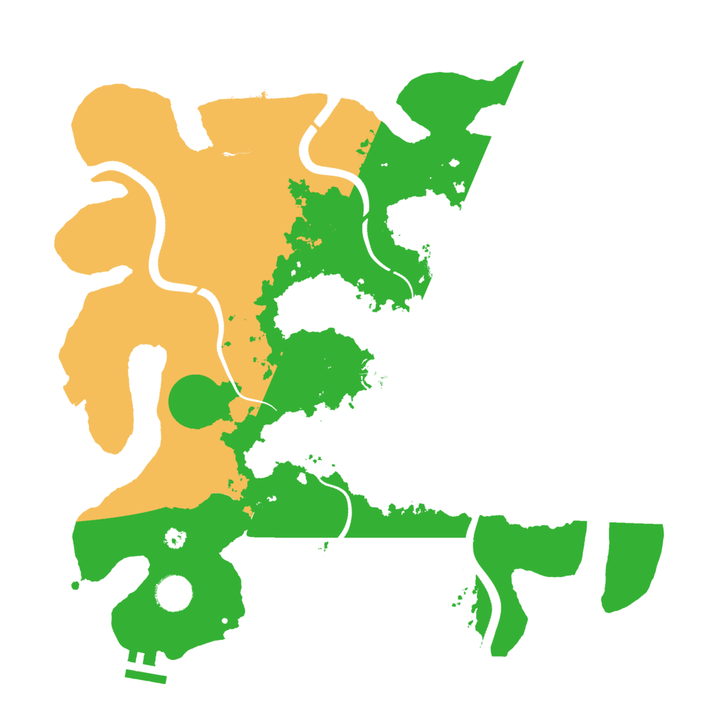 Biome Rust Map: Procedural Map, Size: 3500, Seed: 4110509