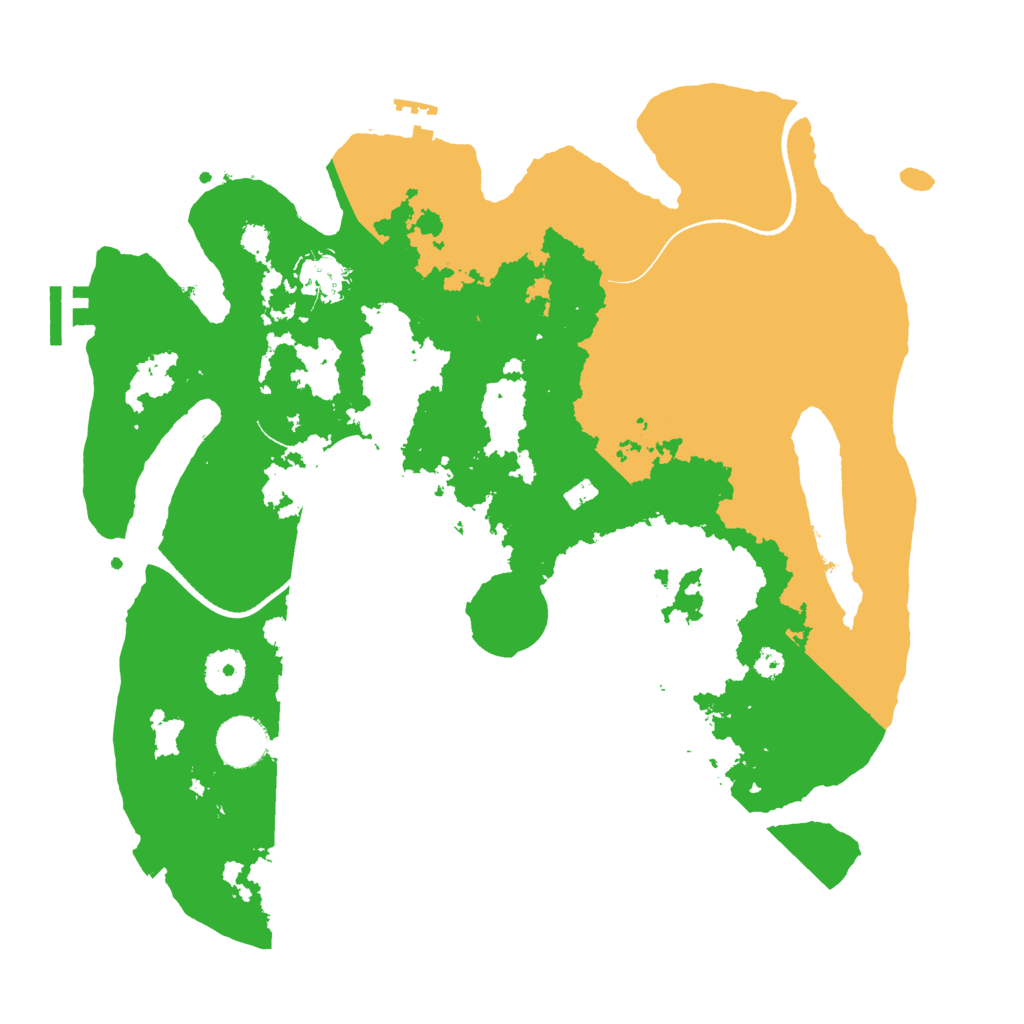 Biome Rust Map: Procedural Map, Size: 3500, Seed: 154777