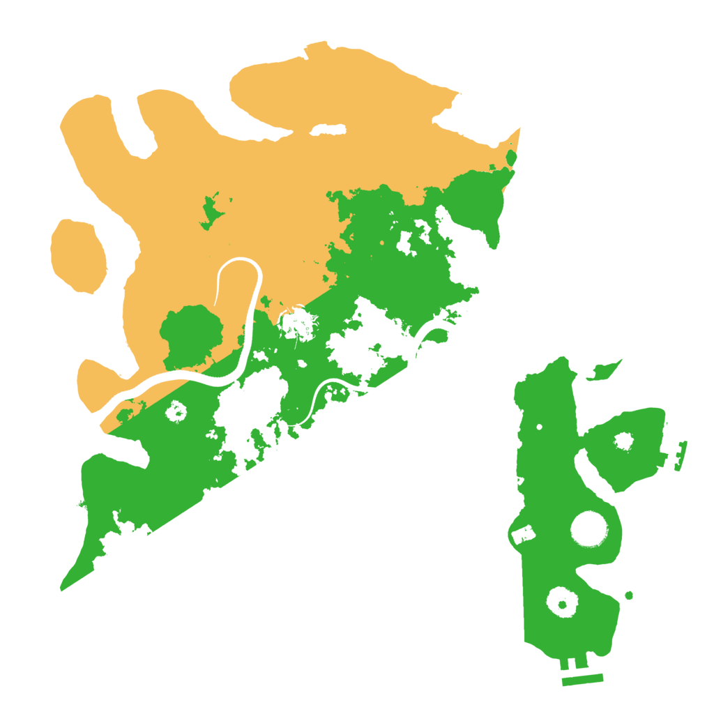 Biome Rust Map: Procedural Map, Size: 3500, Seed: 3194605