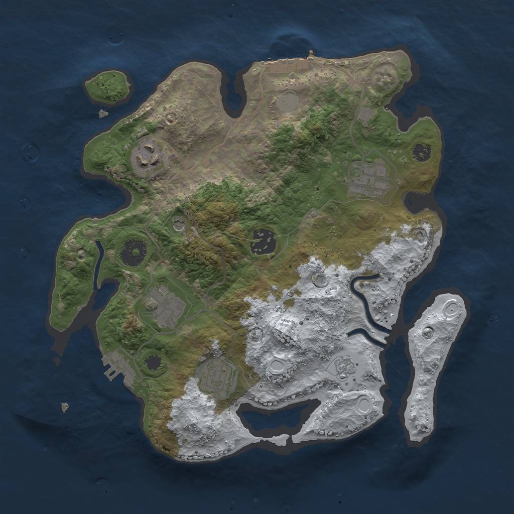 Rust Map: Procedural Map, Size: 2900, Seed: 13, 14 Monuments