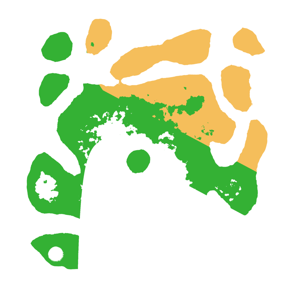 Biome Rust Map: Barren, Size: 3500, Seed: 61953