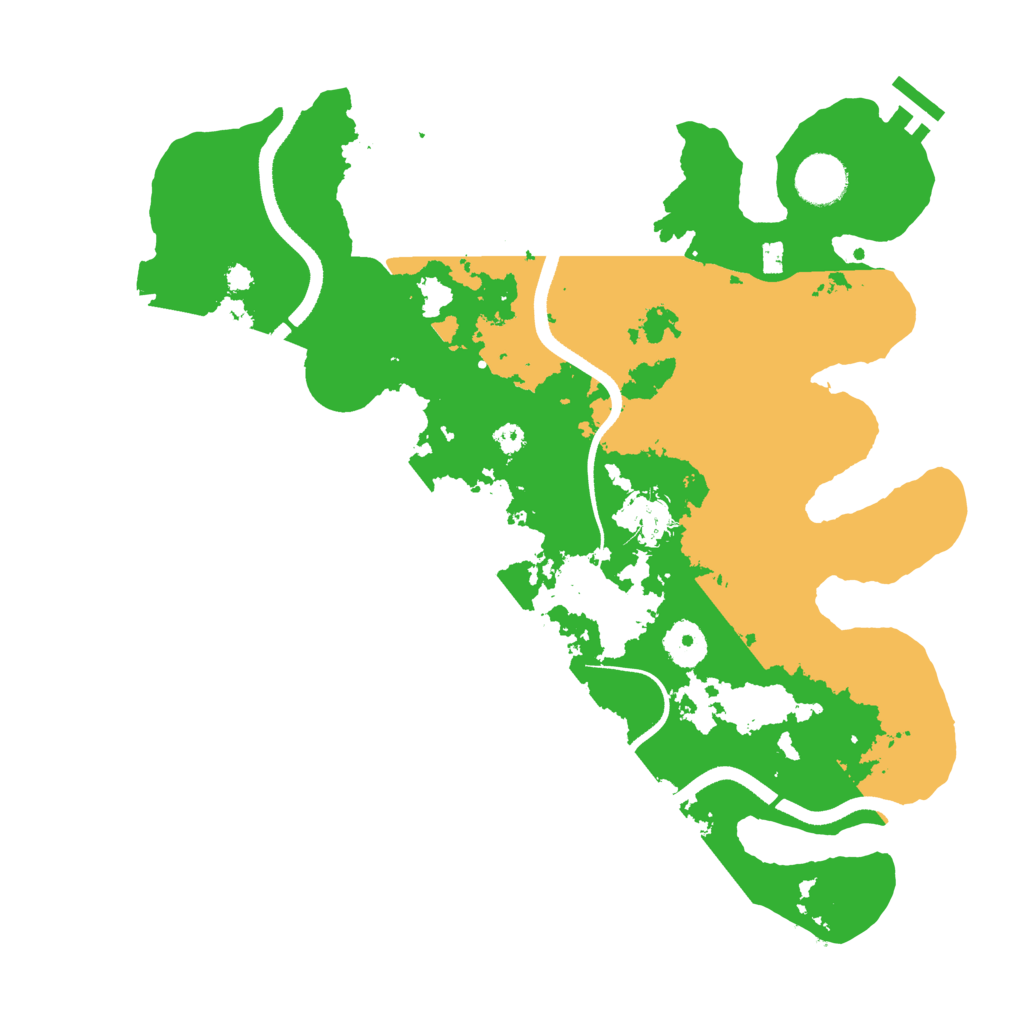 Biome Rust Map: Procedural Map, Size: 3500, Seed: 1384392