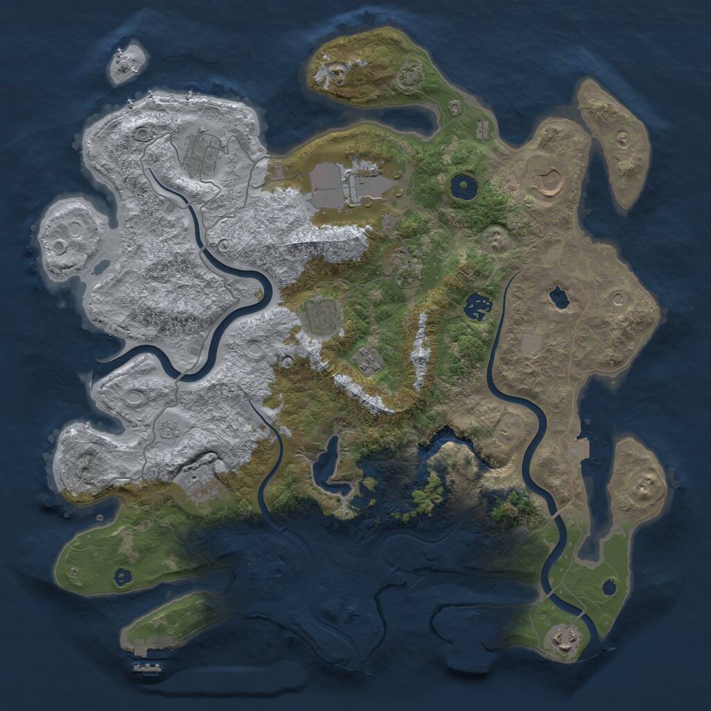 Rust Map: Procedural Map, Size: 4000, Seed: 20924532, 15 Monuments