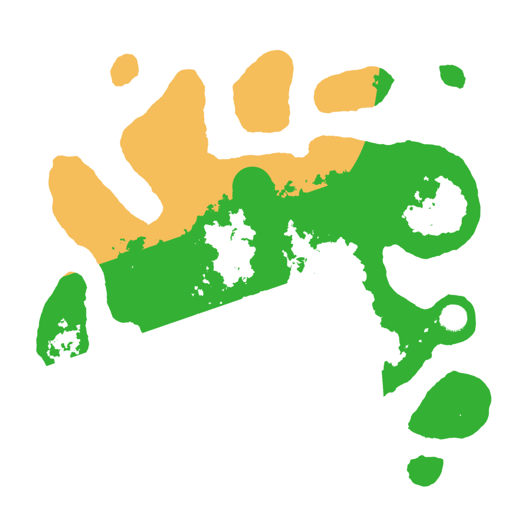 Biome Rust Map: Barren, Size: 3500, Seed: 553385