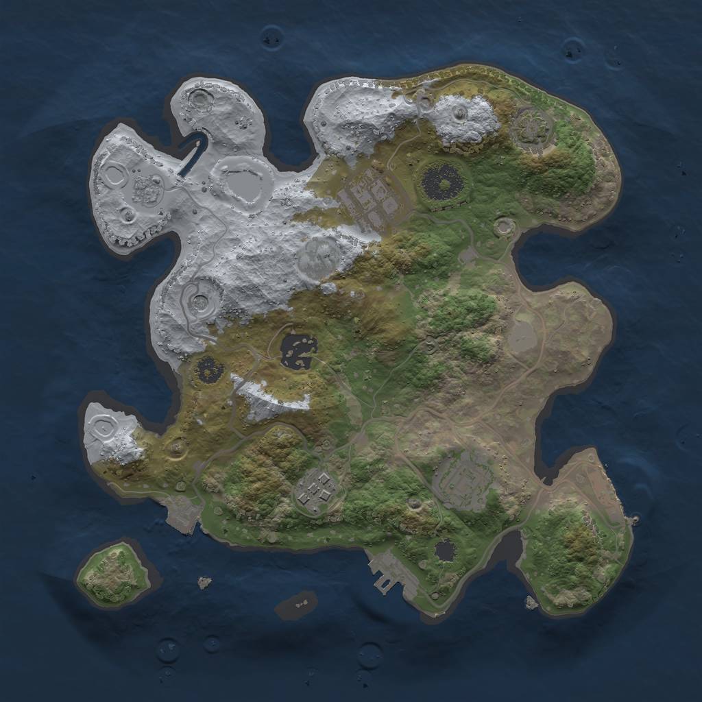Rust Map: Procedural Map, Size: 2750, Seed: 26777, 12 Monuments