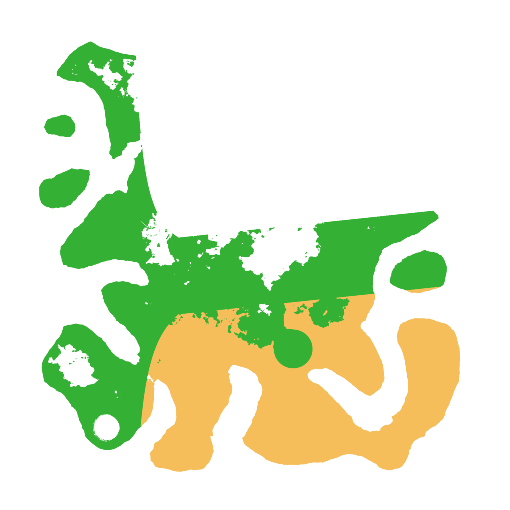 Biome Rust Map: Barren, Size: 3500, Seed: 4887594