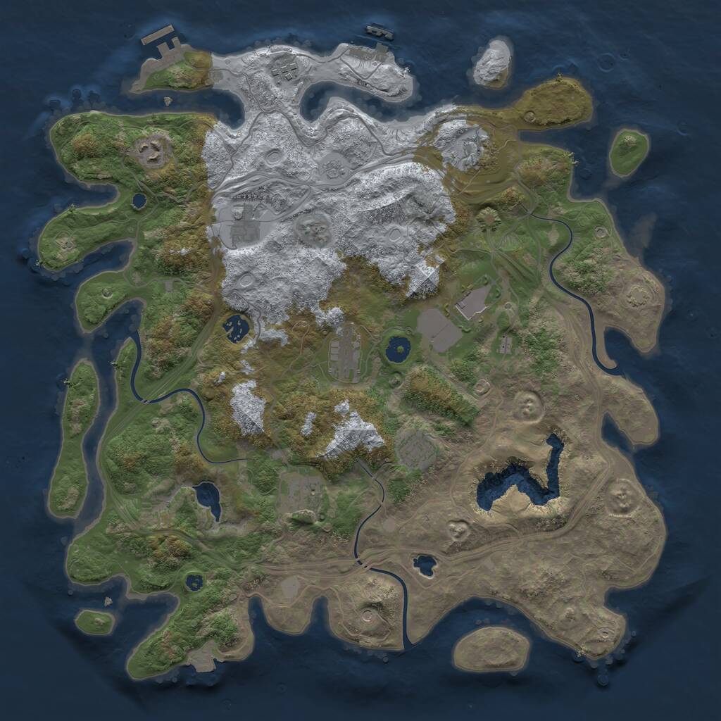 Rust Map: Procedural Map, Size: 4250, Seed: 1500136, 15 Monuments