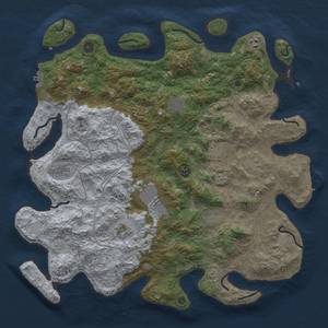 Thumbnail Rust Map: Procedural Map, Size: 4500, Seed: 612, 19 Monuments
