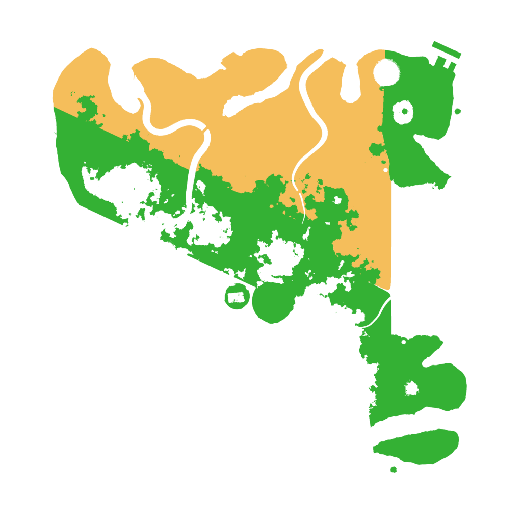 Biome Rust Map: Procedural Map, Size: 3500, Seed: 991423