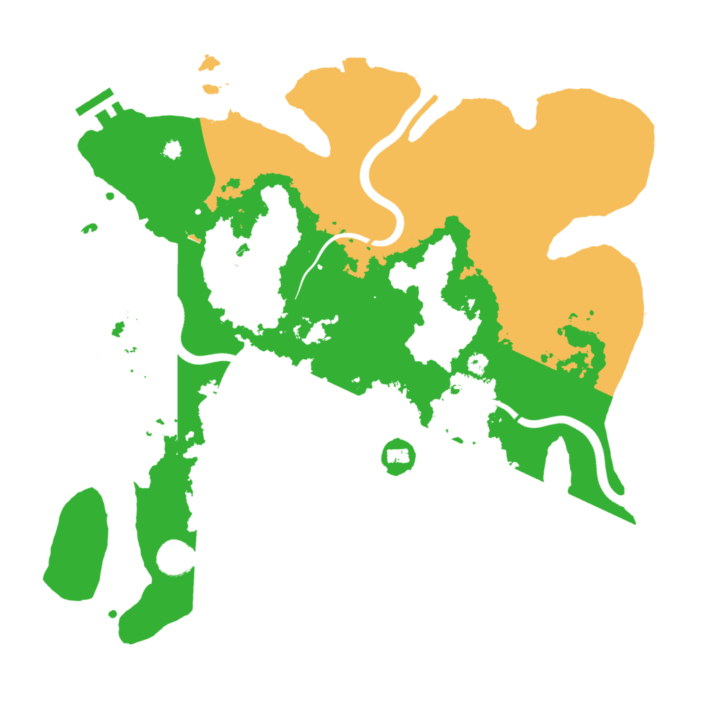 Biome Rust Map: Procedural Map, Size: 3500, Seed: 1709358