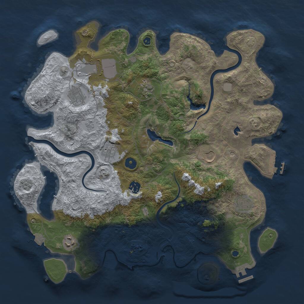 Rust Map: Procedural Map, Size: 4000, Seed: 5934115, 15 Monuments