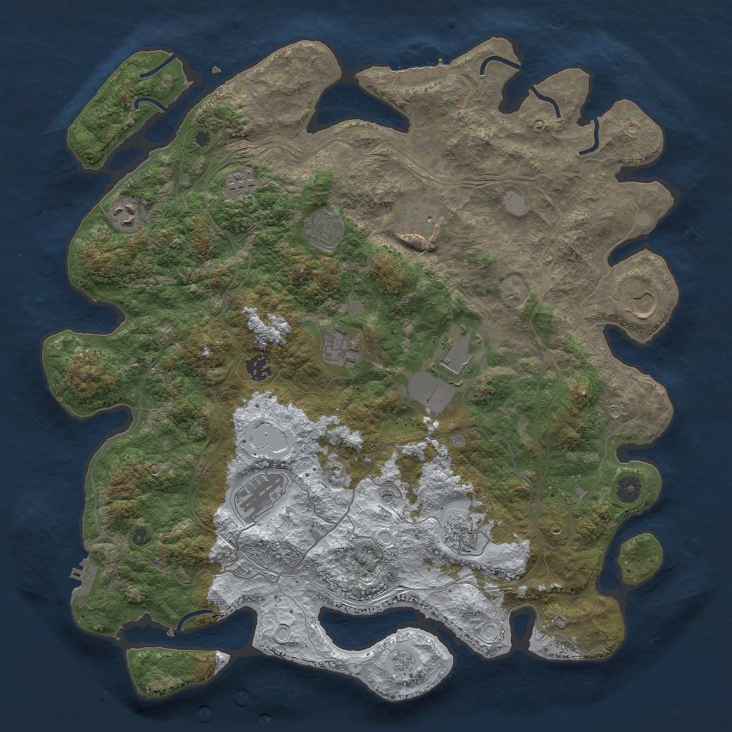 Rust Map: Procedural Map, Size: 4250, Seed: 171182, 19 Monuments