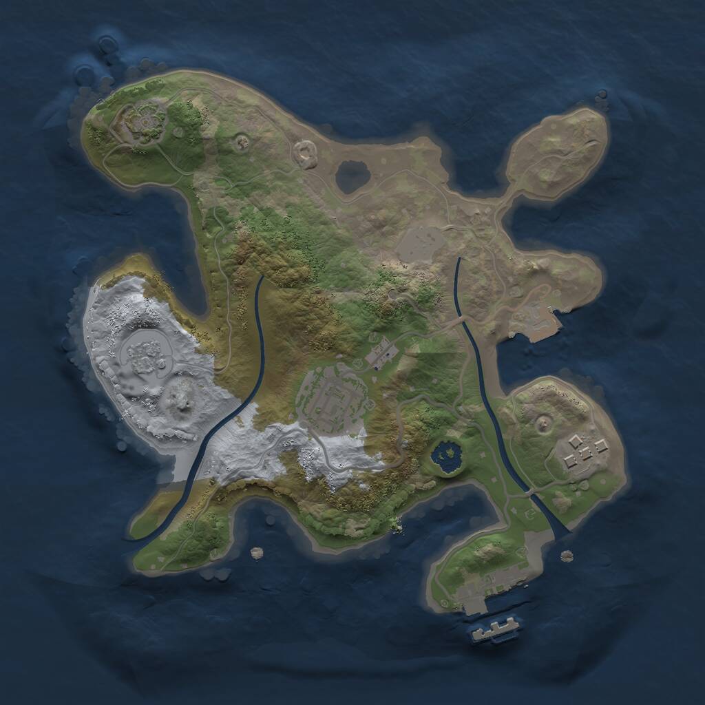 Rust Map: Procedural Map, Size: 2300, Seed: 511, 6 Monuments