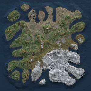 Thumbnail Rust Map: Procedural Map, Size: 4300, Seed: 264606136, 18 Monuments